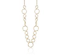 Ouran Collana lunga da donna con filamenti di charm, collana da ragazza, in oro rosa, argento, regalo per la festa della mamma, amicizie, metallo, zirconi, Metallo, Zirconia cubica
