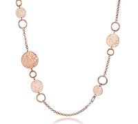 Ouran Collana lunga per le donne, catena albero della vita per le ragazze, in oro rosa e argento con collana di cristallo CZ, rame metallo