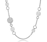 Ouran Collana lunga per le donne, collana catena albero della vita per le ragazze Collana in oro rosa e argento con collana di cristallo CZ, cristallo, cristallo, Cristallo, Cristallo