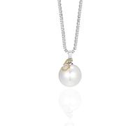 Ouran Collana Lunga per Le Donne, Collana con Ciondolo di Perle Creato per Ragazze Collana con Catena in Argento con Collana di Strass Brillanti in Cristallo (Placcato Argento)