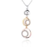 Ouran Collana per Donne, Anelli Collana con ciondoli a Catena per Ragazze Collana Lunga Collana in Oro o Argento con Cristallo (Mescola Colore)
