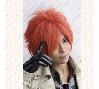 Ouran High School Host Club.Hikaru Hitachiin.599.Orange Red Short Shaggy Anime Cosplay Wig, Cos Wig + Wig Cap