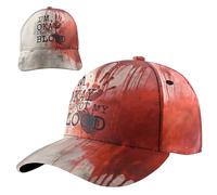 Ourdort Cappellini da Baseball Halloween con Macchie di Sangue, I'm Ok, It's Not My Blood Cappellino Horror, Cappello da Baseball Unisex, Accessorio Cosplay per Festa Horror e Costumi