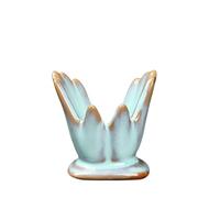 ourhommie Mini supporto per piante in ceramica a forma di mano, per piante aeree, piccolo contenitore decorativo per la casa, scrivania, tavolo, mensola, decorazione per ufficio, blu