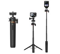 OURHZTB Action Camera Estensibile Selfie Stick Treppiede per DJI Osmo Nano/Action 4/5 Pro/Osmo 360, Asta di estensione multifunzionale Cold Shoe Montaggio per luci di riempimento o microfoni