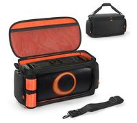 OURHZTB Borsa da viaggio per altoparlanti, compatibile con JBL Partybox On The Go/Go 2/Go Essential Custodia da viaggio portatile con tasche per microfono, caricabatterie, accessori per cavi