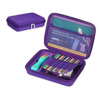 OURHZTB Custodia da trasporto compatibile con 3Doodler Start+ Essentials 3D Pen Set per bambini, borsa organizer portatile per penna da stampa 3D, ricarica filamento e cavo di ricarica, Viola