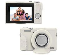 OURHZTB Custodia in silicone compatibile con fotocamera digitale Canon Powershot G7X Mark III, custodia protettiva morbida con copriobiettivo, custodia antigraffio per fotocamera con cinturino da