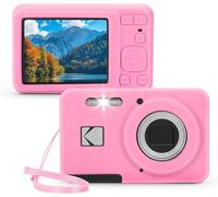 OURHZTB Custodia in silicone compatibile con fotocamera digitale Kodak PIXPRO FZ55, custodia protettiva antigraffio in morbido silicone con ritagli precisi, rosa, Custodia in silicone morbido