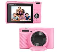 OURHZTB Custodia in silicone per fotocamera Canon Powershot SX740 HS, SX730 HS, custodia protettiva in morbido silicone con copriobiettivo rimovibile, antigraffio, con cinturino da polso, rosa