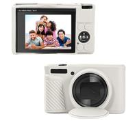 OURHZTB Custodia in silicone per fotocamera Canon Powershot SX740 HS, SX730 HS, custodia protettiva in morbido silicone con copriobiettivo rimovibile, antigraffio, con cinturino da polso, Beige