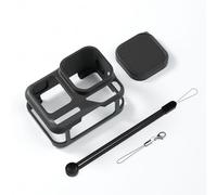 OURHZTB Custodia protettiva in silicone per Insta360 Ace Pro 2, accessori per action camera, custodia protettiva con copriobiettivo, cordino e corda anti-separazione