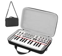 OURHZTB Custodia rigida da trasporto compatibile con Akai Professional MPK Mini IV USB-C MIDI Keyboard Controller portatile da viaggio borsa da viaggio con maniglia e tracolla accessori, grigio