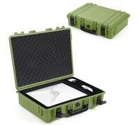 OURHZTB Custodia rigida impermeabile IP67 per Starlink Mini, custodia da viaggio antiurto per mini piatto Starlink, cavalletto, alimentatore, adattatore per tubi, cavi e accessori, Verde militare
