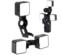 OURHZTB Mini luce magnetica 3 in 1 per DJI Osmo Pocket 3, luce di riempimento a LED ausiliaria ricaricabile, 16 perline per lampada, luci a LED, tre livelli di luminosità regolabili per selfie Vlog