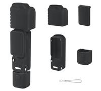 OURHZTB Pocket 4, custodia protettiva in silicone compatibile con DJI Osmo Pocket 4, protezione per obiettivo della fotocamera, copertura per schermo, impugnatura per impugnatura, antigraffio, nera