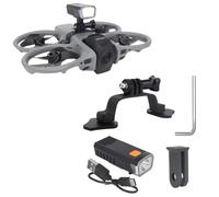 OURHZTB Supporto per fotocamera montato sulla parte superiore per drone DJI Avata 360, adattatore staffa di estensione con luce di volo notturno Faretto fisso a LED per DJI Avata 360 Drone Accessori