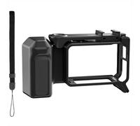 OURHZTB Supporto per impugnatura per fotografia di strada, con pulsante di scatto per DJI Osmo Action 5 Pro/4/3, custodia protettiva a sgancio rapido, con interfaccia a scarpa fredda, cordino