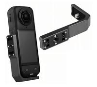 OURHZTB Supporto verticale-orizzontale per Insta360 X3/X4/X5 Supporto per riprese orizzontale Staffa di supporto per telaio protettivo con foro per vite da 1/4", adattatore connettore a due poli