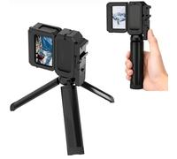 OURHZTB Treppiede per selfie con otturatore in metallo a gabbia di coniglio per DJI Osmo Nano, Street Photography Vlog, impugnatura con estensione per montaggio a scarpa fredda per luci di riempimento