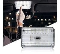 OurLeeme Illuminazione interna per auto, Lampada per interni a LED super luminosa a soffitto con luce rettangolare con pulsante di accensione/spegnimento per auto 12V