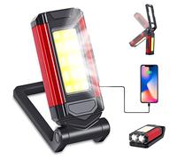 OurLeeme Lampada da lavoro a LED da officina, XPE+COB LED IP67, lampada led ricaricabile impermeabile, girevole a 360°,luce led ricaricabile da per auto, campeggio, officina, emergenza