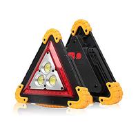 OurLeeme Triangoli di segnalazione per auto, LED Spia per auto 30 W 4 modalit?di emergenza Triangolo impermeabile Lampada di emergenza per riparazione auto di emergenza (batteria non inclusa)