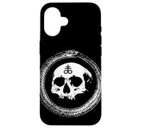 Ouroboros con cranio dentro Occulto Leviatano Croce Satanica Custodia per iPhone 16