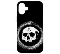 Ouroboros con cranio dentro Occulto Leviatano Croce Satanica Custodia per iPhone 16 Plus