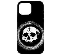 Ouroboros con cranio dentro Occulto Leviatano Croce Satanica Custodia per iPhone 16 Pro Max