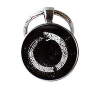 Ouroboros - Portachiavi a forma di serpente nero, idea regalo per donne e uomini