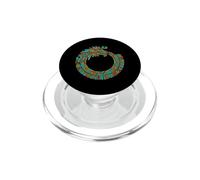 Ouroboros Quetzalcoatl Serpente Piumato Azteco Maya Art PopSockets PopGrip per MagSafe