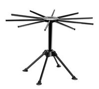 Ourokhome Stendipasta pieghevole, in plastica, con 10 manici a barra, per spaghetti freschi fatti in casa, stabile, facile da riporre e da montare rapidamente (nero)