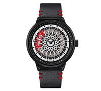 Ourui Orologi Da Polso,Il Tempo Creativo Sta Correndo Orologio Da Uomo Casual Al Quarzo Con Quadrante Cavo, M.