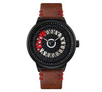 Ourui Orologi Da Polso,Il Tempo Creativo Sta Correndo Orologio Da Uomo Casual Al Quarzo Con Quadrante Cavo, Y