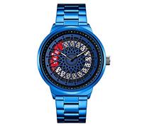 Ourui Orologi Da Polso,Il Tempo Creativo Sta Correndo Orologio Da Uomo Casual Al Quarzo Con Quadrante Cavo, T