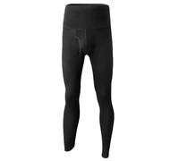Ouruikia Pantaloni Termici da Uomo Vita Alta Lunghi Johns Collant Uomo Invernale Base Layer Leggings Cotone, Nero, S