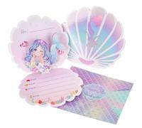 OurWarm 24 inviti per feste a forma di sirena, 3D perlati con buste