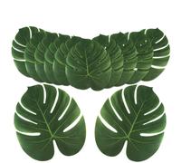 OurWarm 24pcs Large Artificial Tropical Palm Leaves Faux Safari Leave