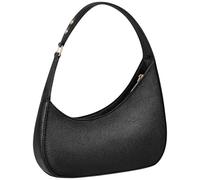 OuryTech Borsa a tracolla Donna, Borsetta Donna e Borsa a tracolla Donna, Piccola borsa nera in pelle PU, Clutch a mezzaluna alla moda con cerniera, Borsa da sera per uscire