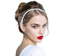 OuryTech Fascinator per Donne, Costume di Carnevale Donna, Velino Anni 20 Cerchietto, Cappellino da Tea Party con Strass, Fascinator da Sposa per Matrimonio per Donne