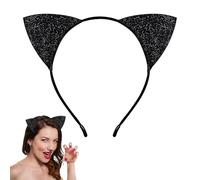 OuryTech Orecchie da Gatto, Cerchietto con Orecchie di Gatto e Animali, Orecchie Nere per Donne e Ragazze, Accessorio per Carnevale (Tipo C)