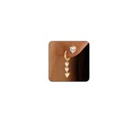 OuryTech Orecchini Oro, 2 Coppie di Orecchini a Cerchio e a Lobo Placcati in Oro 14K, Orecchini Pendenti a Cuore, Gioielli Lunghi e Delicati per Donna