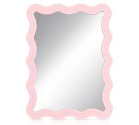 OuryTech Türspiegel, Specchio Magnetico, Specchio Adesivo, Specchio per Armadietto Magnetico Scalloped 5 x 7 Pollici, Piccolo Specchio da Trucco in Vetro per Armadio