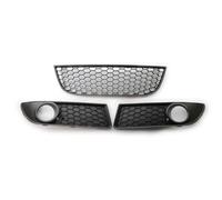 OUSDUO Copertura per Fendinebbia 1 Paio di Griglie di Ventilazione Inferiori per Paraurti Anteriore Auto Adatte per VW per Polo-GTI MK4 9N3 2006 2007 2008 2009 ABS Nero (3 PCS)
