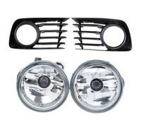 OUSDUO Copertura per Fendinebbia Coppia di Fari Fendinebbia Paraurti Anteriore + Kit di Coperture per Toyota per Prius 2004-2009 con Lampadina 81221-52070 81211-52070