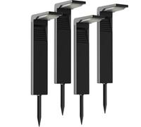 OUSFOT Faretto solare da esterno RGB, 8 modalità di colore, 30 LED, 2000 mAh, impermeabile, lampada solare da esterno, giardino, luce solare esterna, per giardino, vialetto, pavimento, festa, 4 pezzi