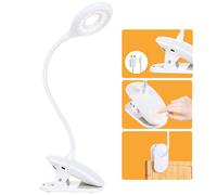 OUSFOT Lampada da Scrivania Led con Clip 3 livelli Dimmerabili USB Ricaricabile