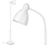 OUSFOT Lampada da Terra, 146cm Piantana Lampada da Terra E27 Max 40W(Nessuna Lampadina Inclusa) Semplice Regolabile Bianco,Adatto a Camere da Letto,Soggiorni e Uffici