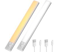 OUSFOT Luce Armadio Led con Sensore 30CM 2 Pezzi Led Sottopensile Cucina 3